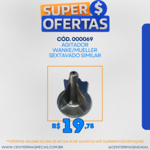 Agitador Wanke/mueller Sextavado sm