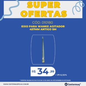 Eixo Para Wanke Agitador 457mm Antigo sm