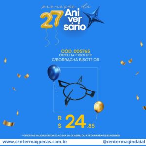 Grelha Fischer C/borracha Bisote or