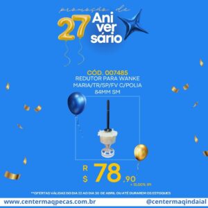 Redutor Para Wanke Maria/tr/sp/fv C/polia 84mm sm